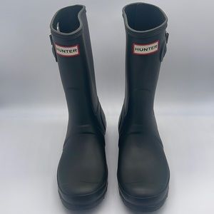 Hunter forest green rain boots